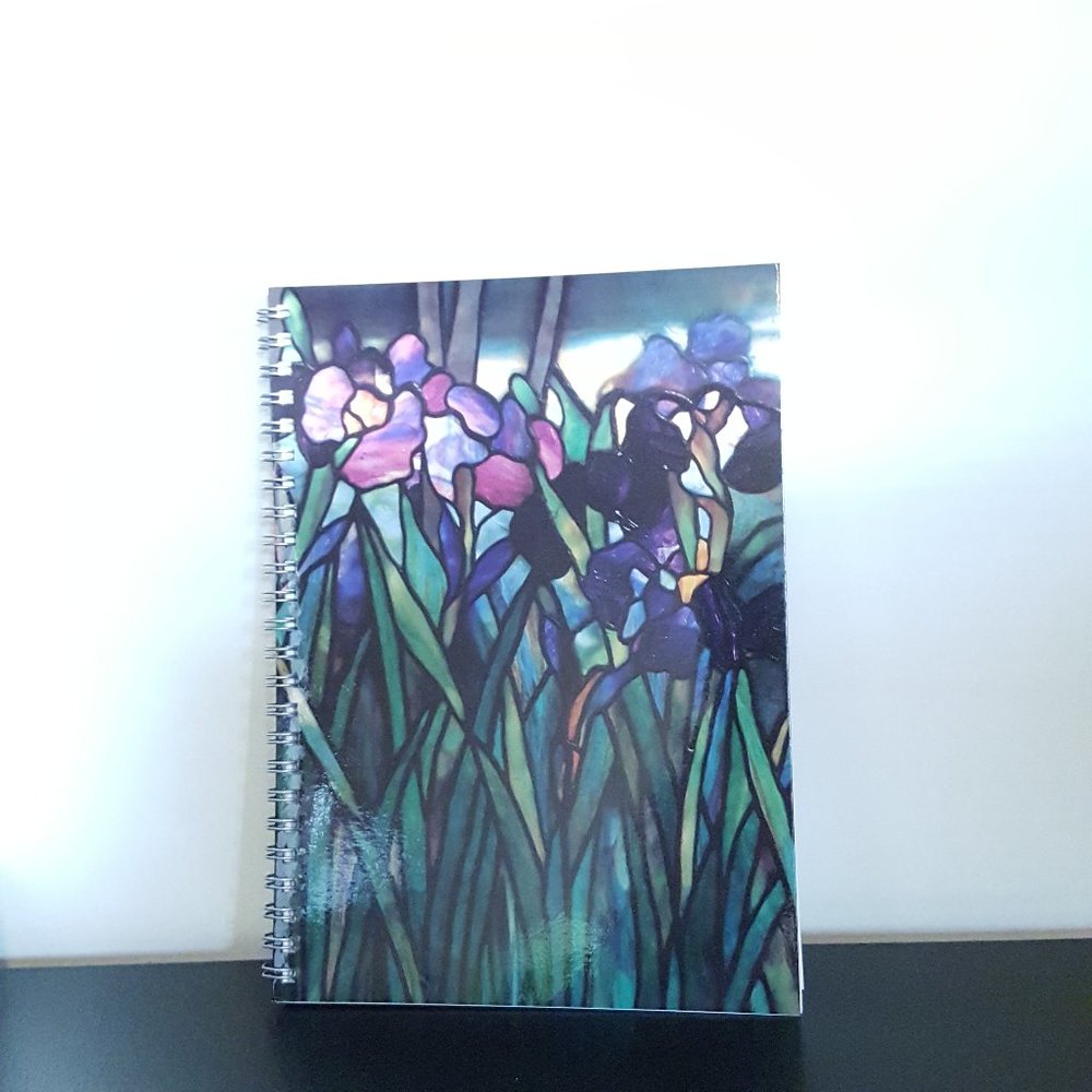 2/$20 Art Print Flower Unlined Pages Spiral Notebook